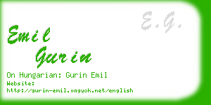 emil gurin business card